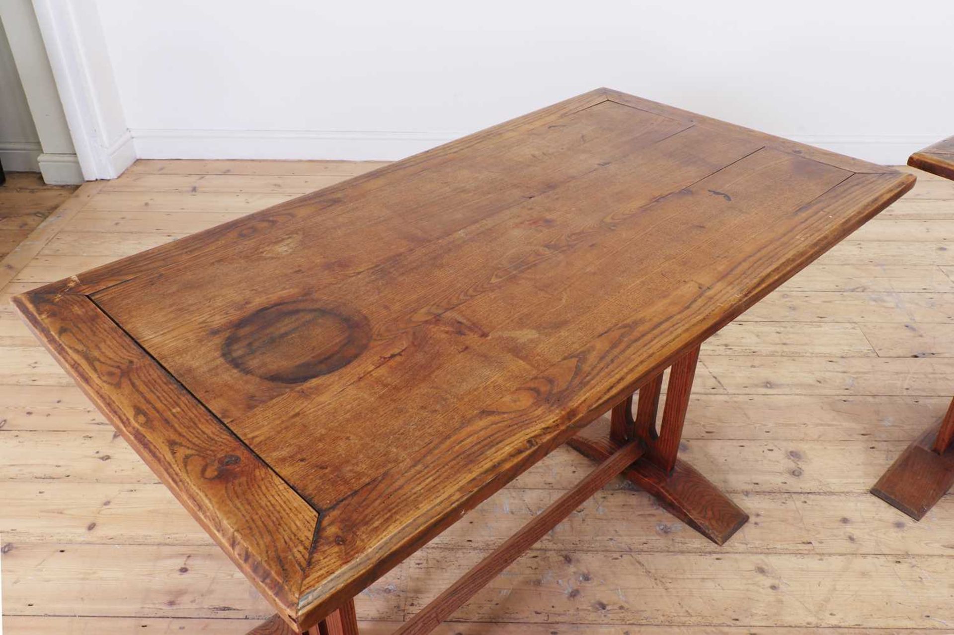 A pair of Arts and Crafts oak tables - Image 6 of 7