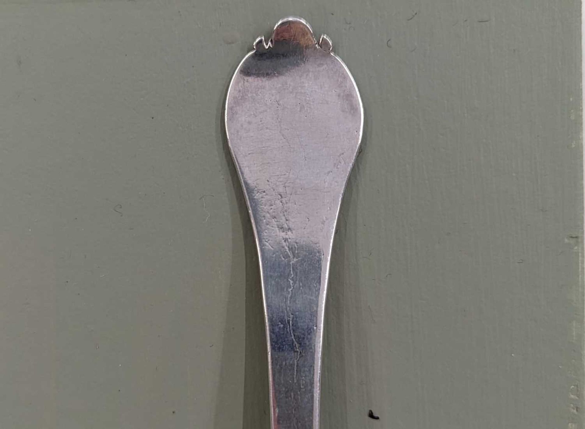 A William III East Anglian provincial silver trefid spoon, - Image 3 of 15