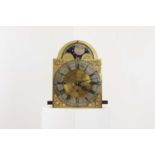 A musical longcase clock dial and movement,