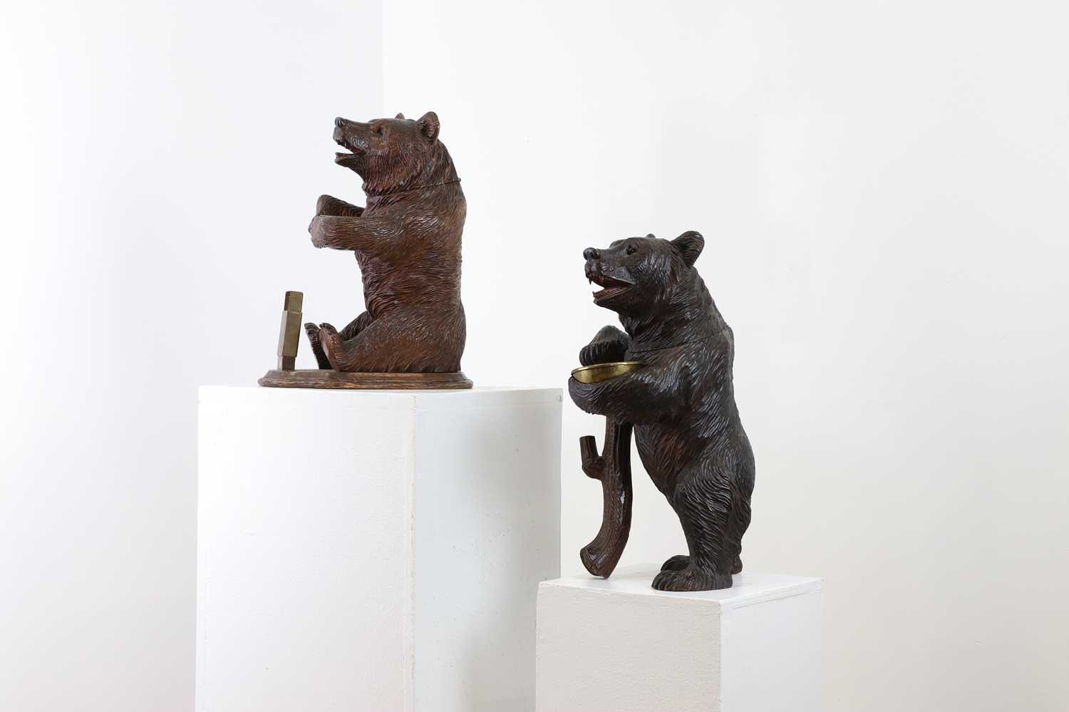 Two Black Forest carved wood bears, - Image 14 of 14