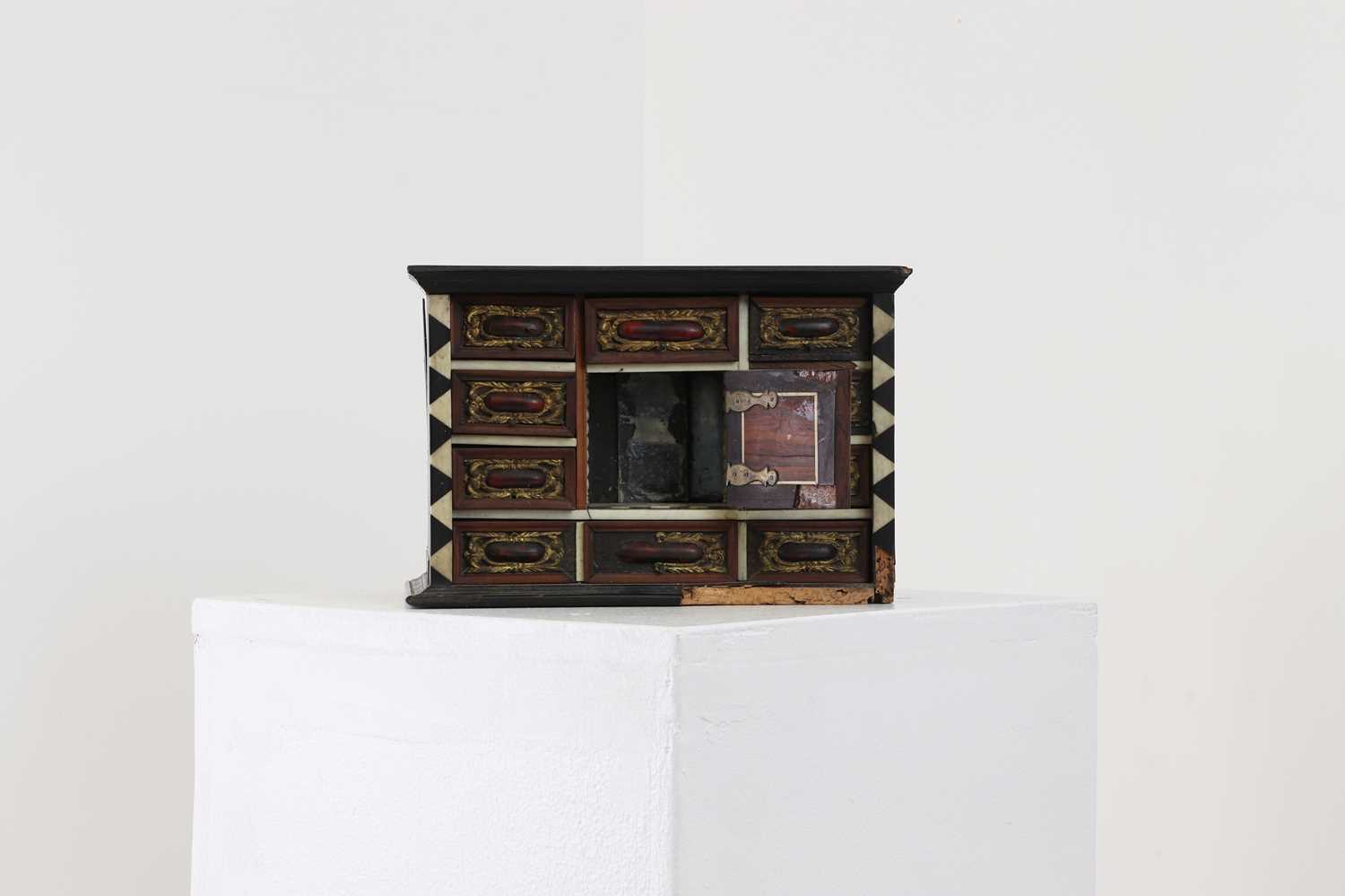 A bone and tortoiseshell inlaid table cabinet, - Image 6 of 8