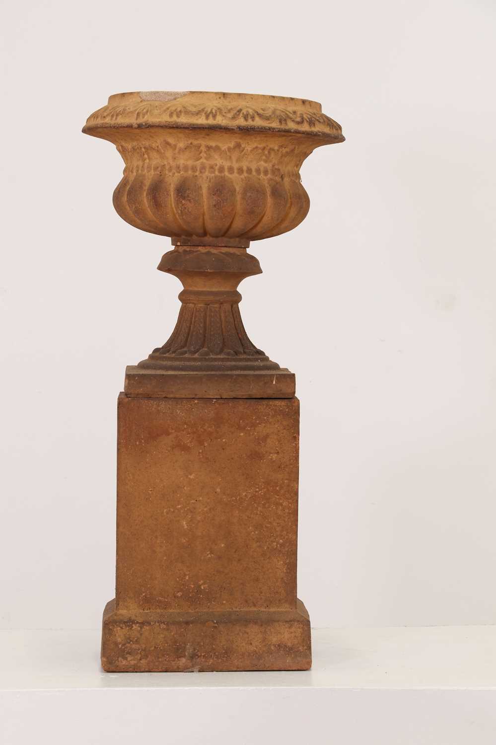 A pair of terracotta campana urns, - Image 3 of 5