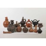 A collection of pottery items,