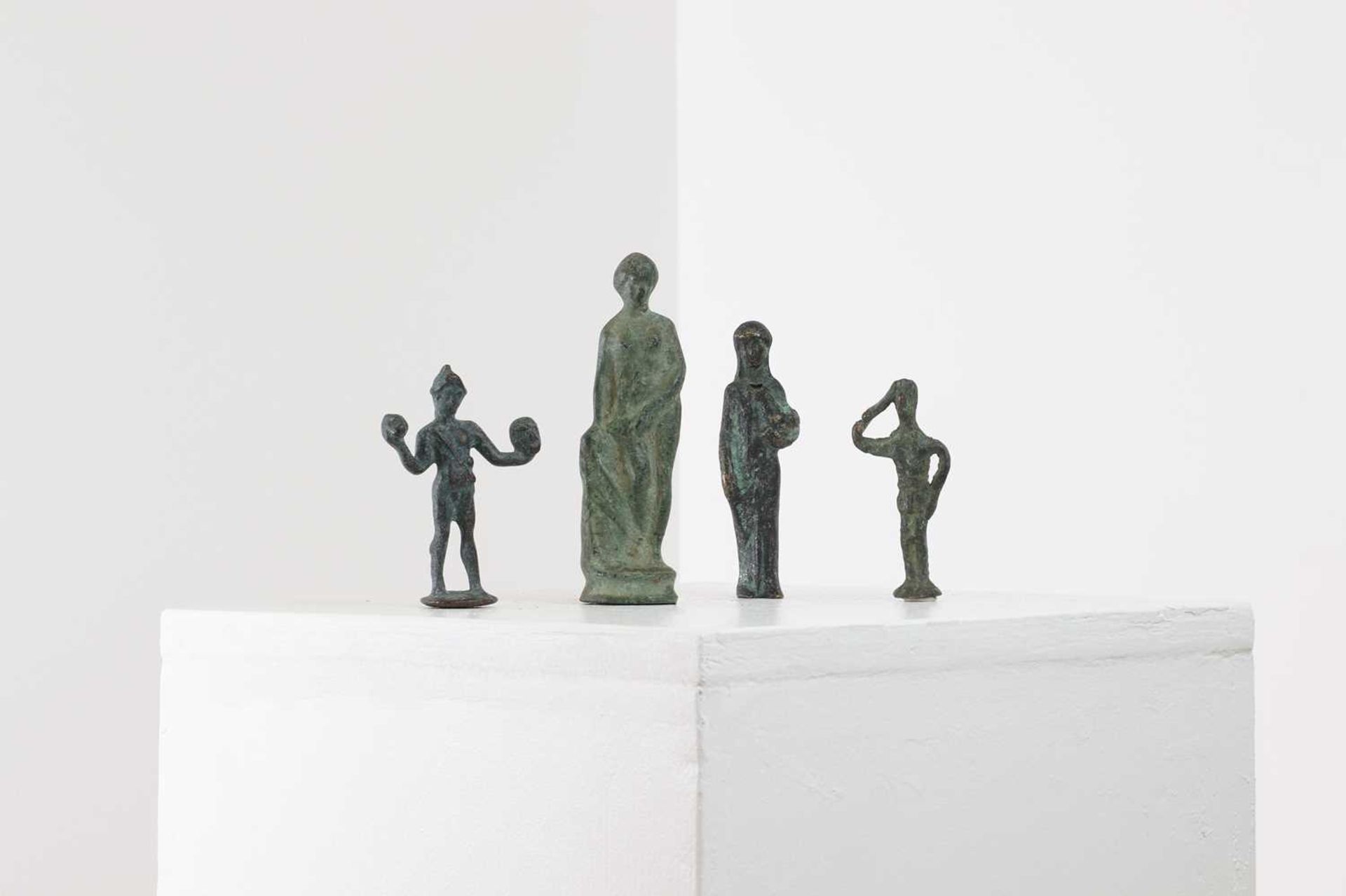 A group of small grand tour bronze figures after the antique, - Image 4 of 5