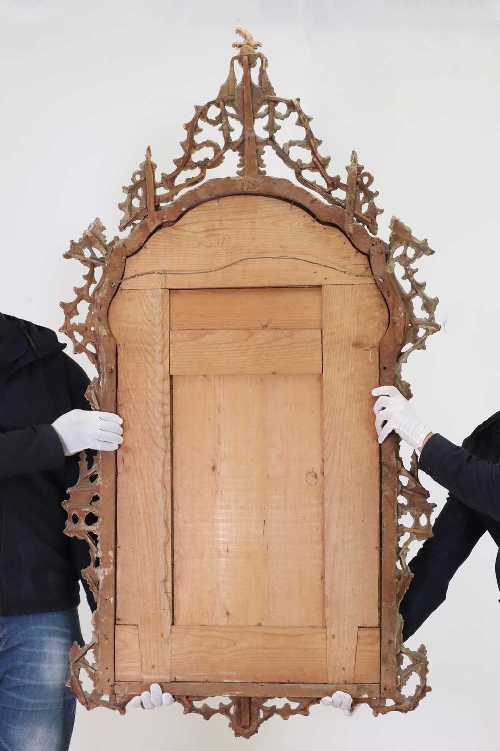 A carved giltwood and gesso pier mirror, - Image 8 of 27