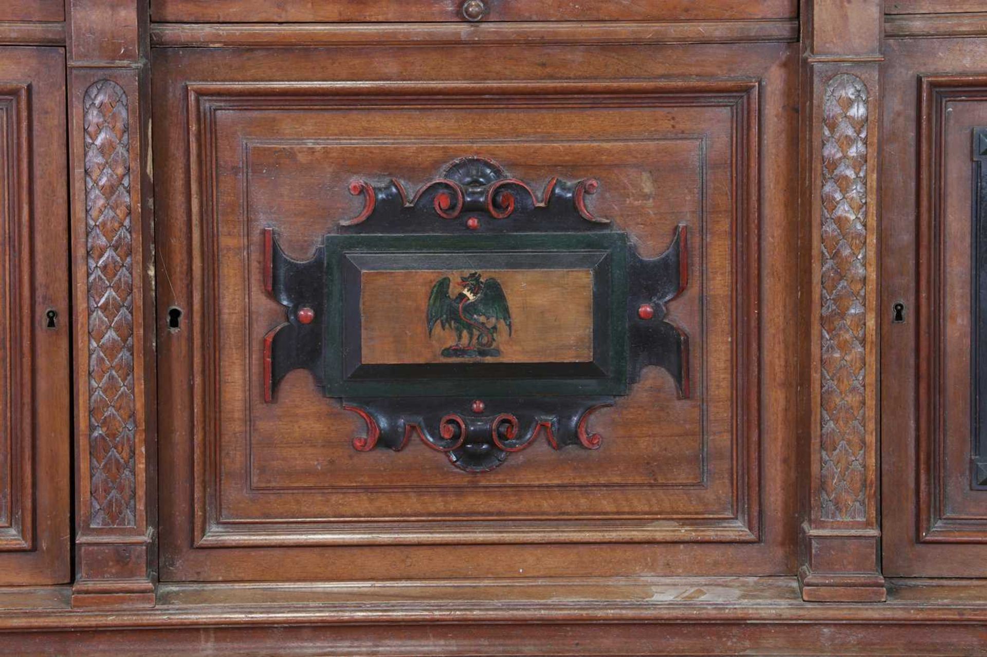 A walnut library bookcase, - Image 3 of 5