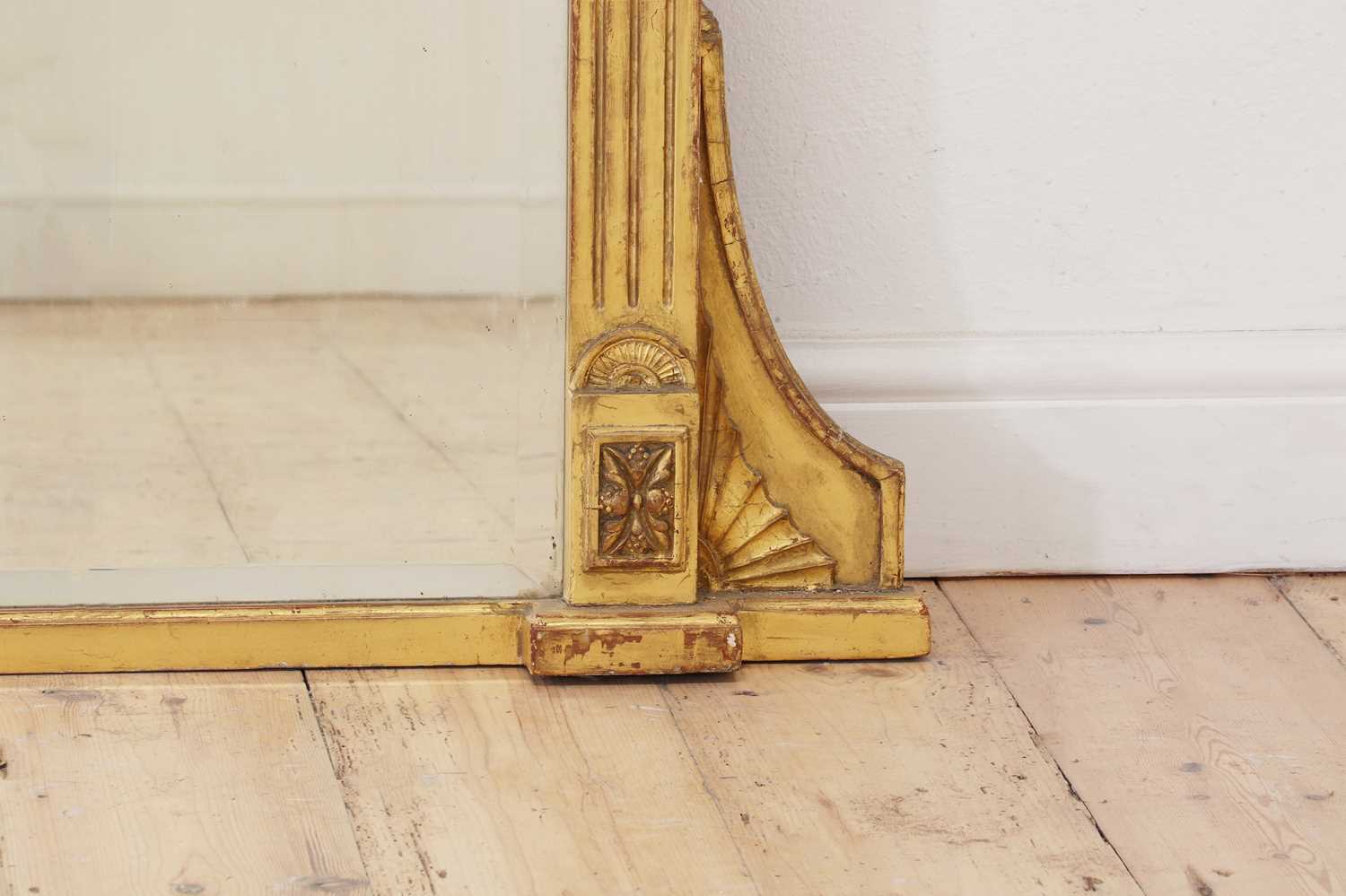 A George III-style carved giltwood and gesso overmantel mirror, - Image 4 of 14