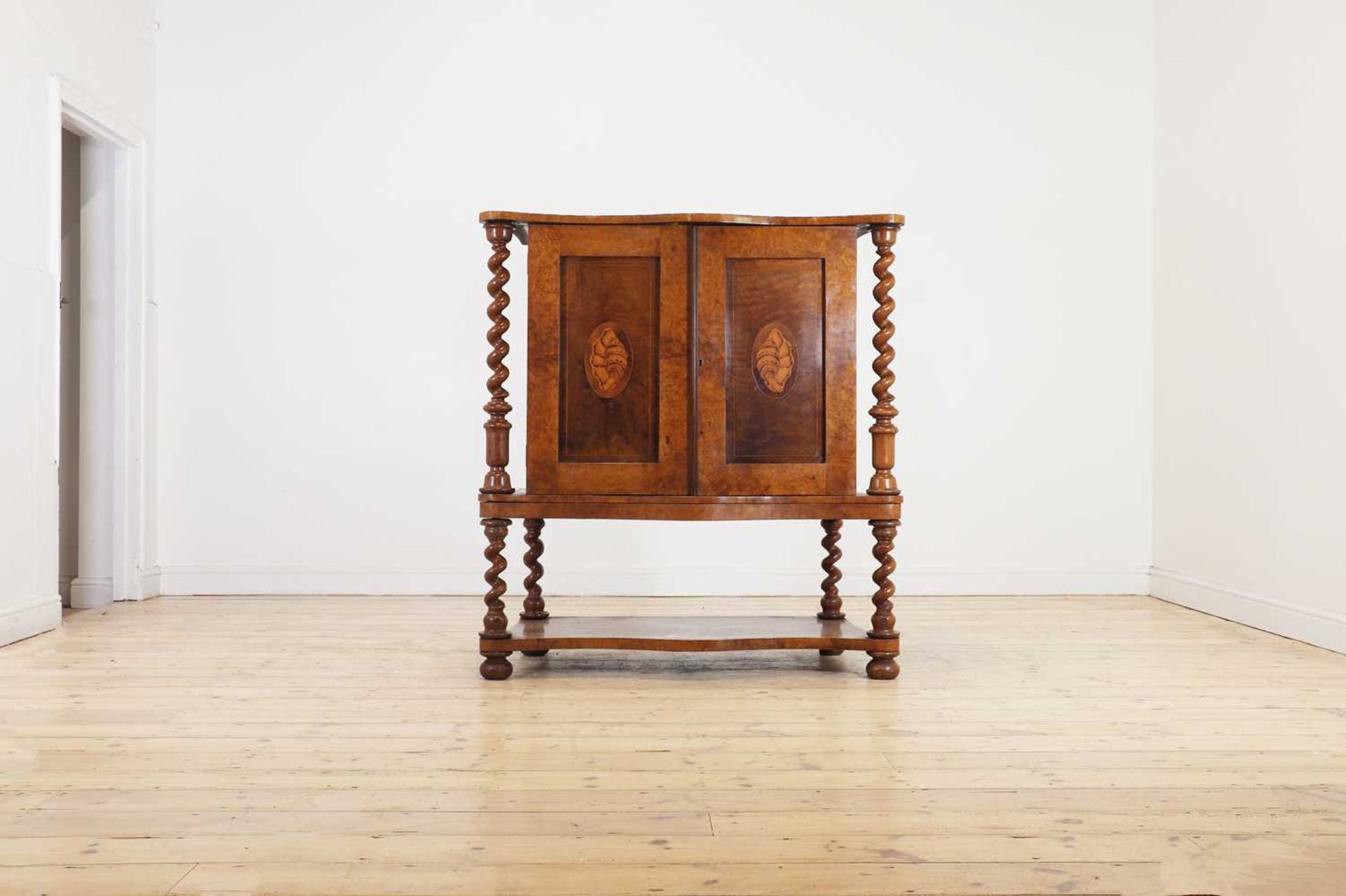 An oyster-veneered laburnum, maple and walnut collector's cabinet, - Image 3 of 33