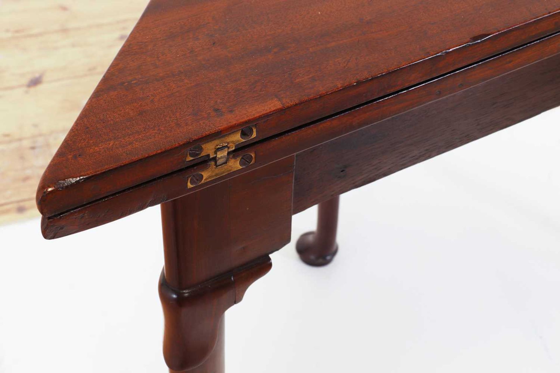 A mahogany triangular tea table, - Image 9 of 37