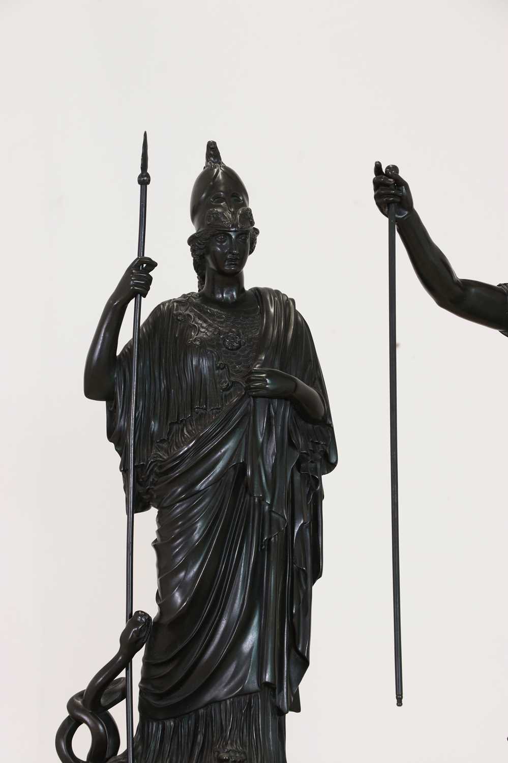 A large pair of bronze grand tour figures, - Image 7 of 8