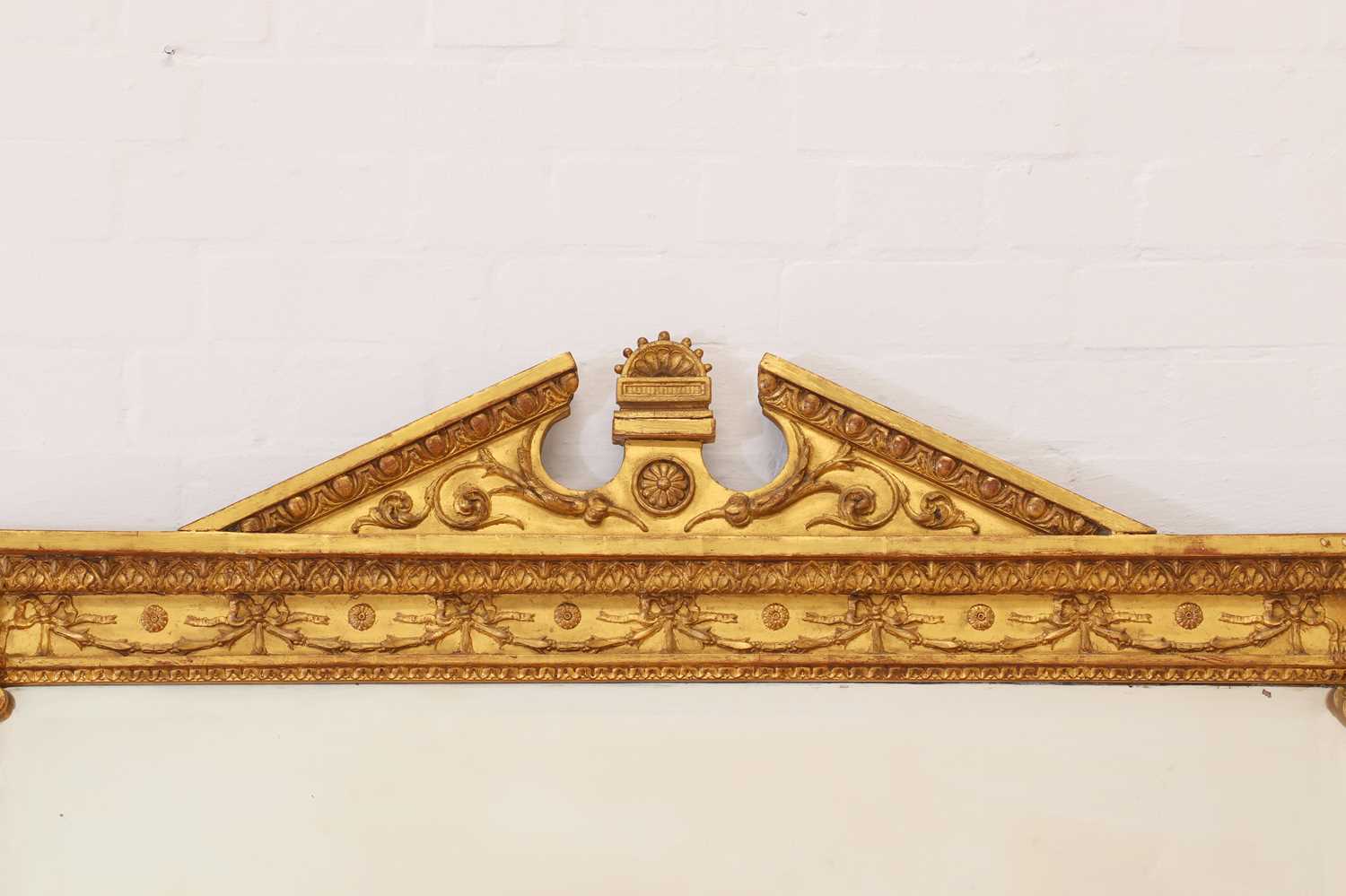 A George III-style carved giltwood and gesso overmantel mirror, - Image 2 of 14