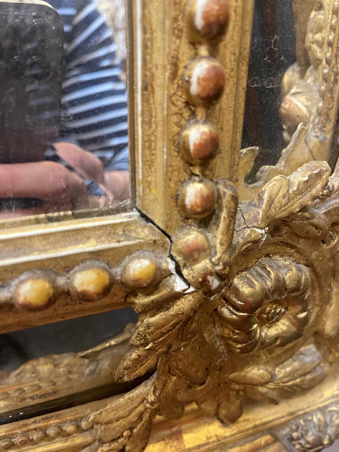 A Louis XVI-style giltwood and gesso overmantel mirror, - Image 24 of 24