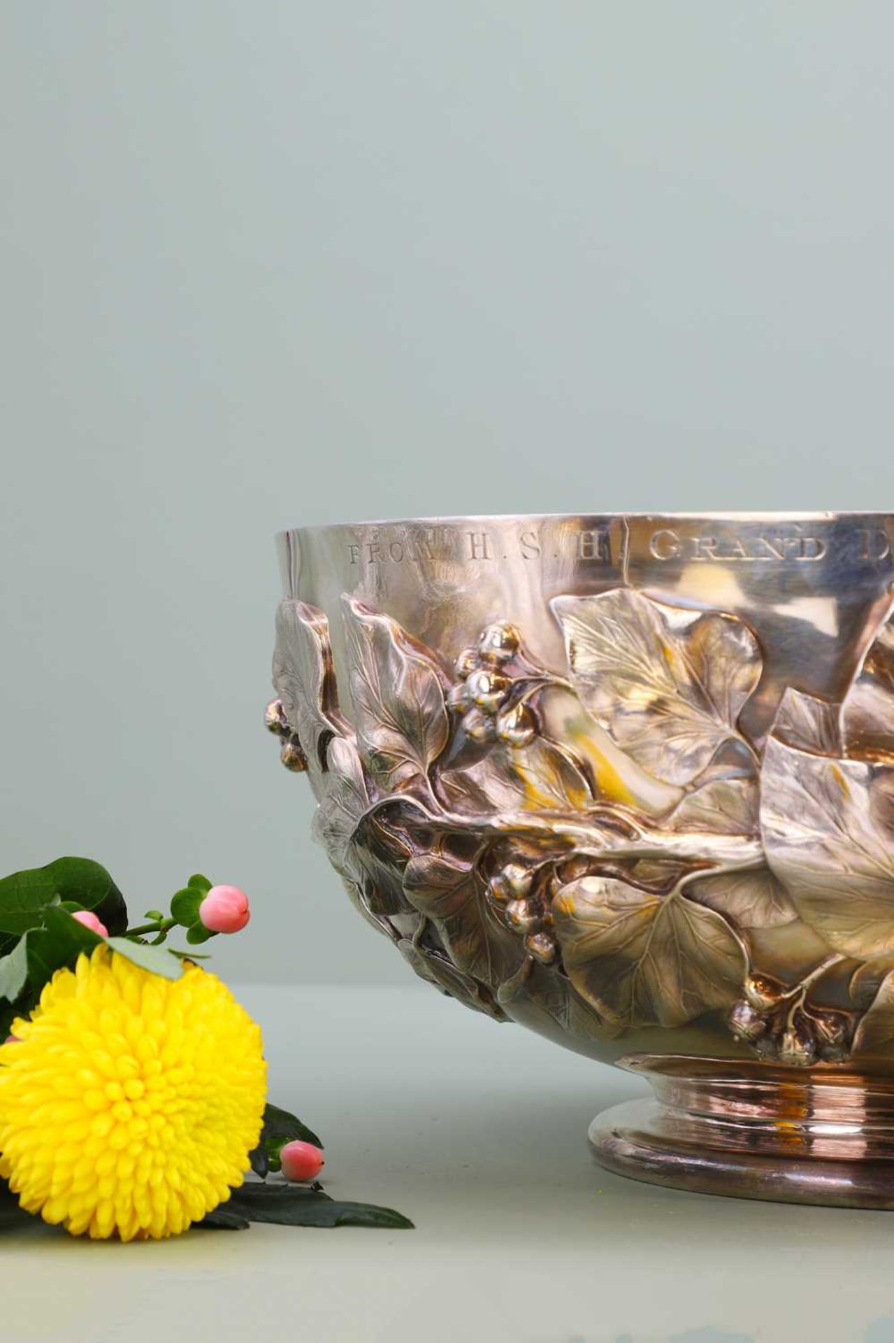 An early Victorian silver punchbowl, - Image 8 of 11