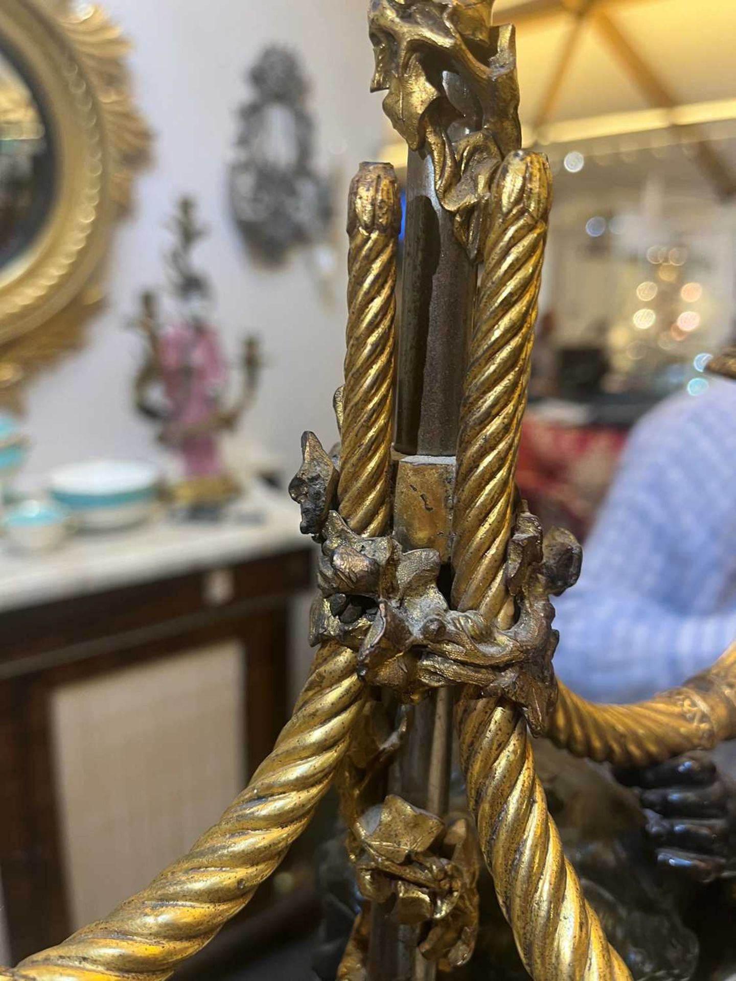 A pair of French Empire bronze and marble candelabra attributed to François Rémond (c.1747-1812), - Bild 21 aus 23