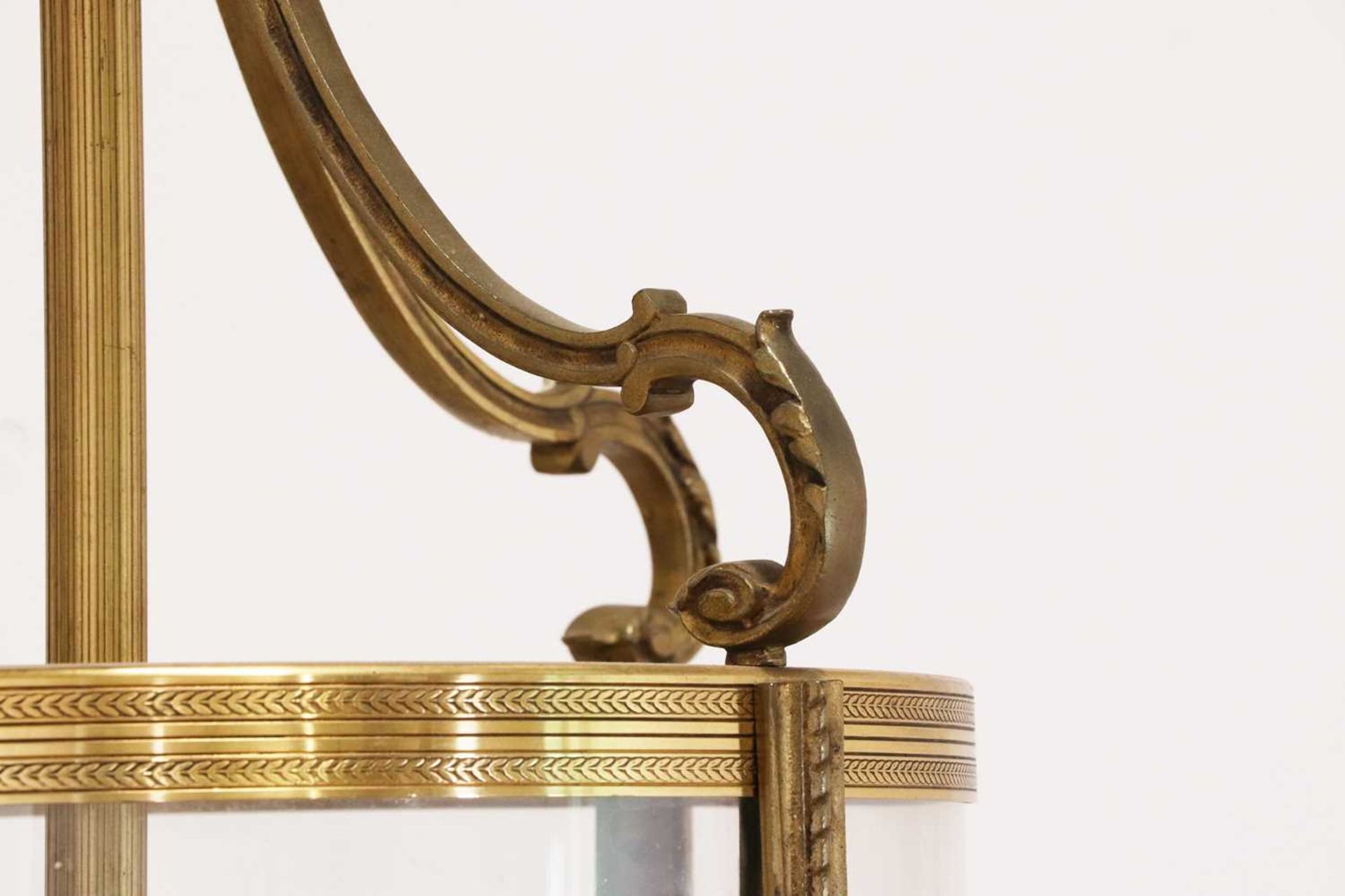 A Louis XVI-style gilt-brass and glass hall lantern - Image 5 of 8