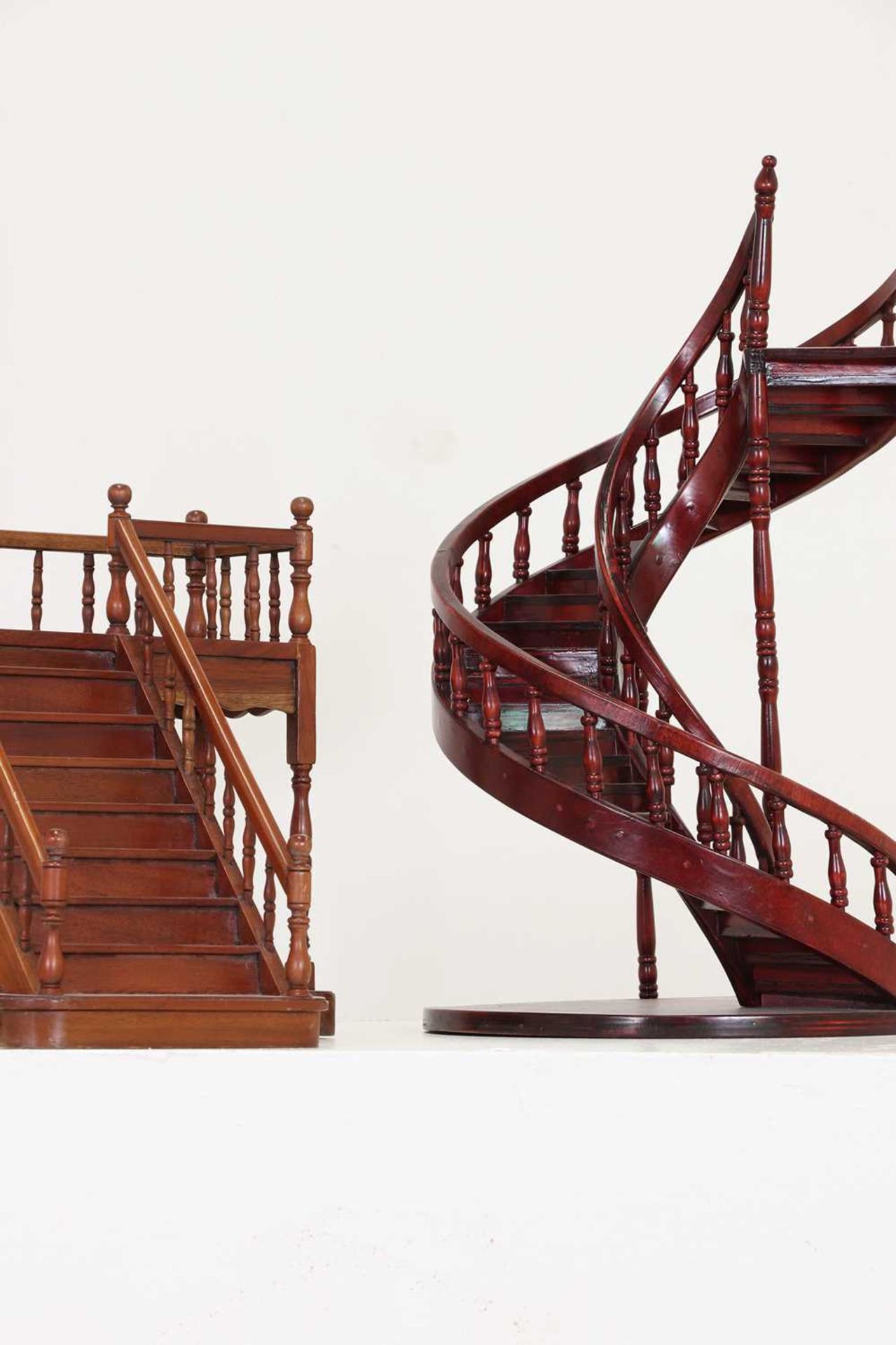 Two wooden architectural models of staircases, - Bild 4 aus 39