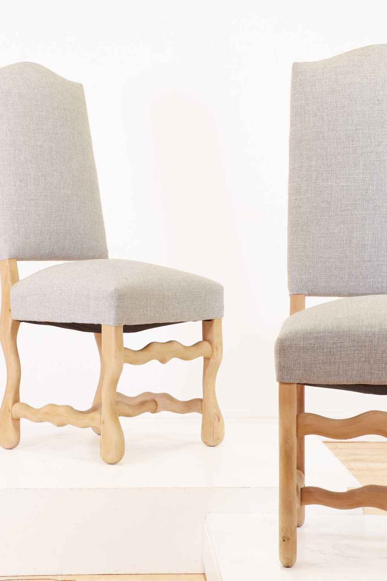 A set of eight stripped beech dining chairs, - Image 7 of 7