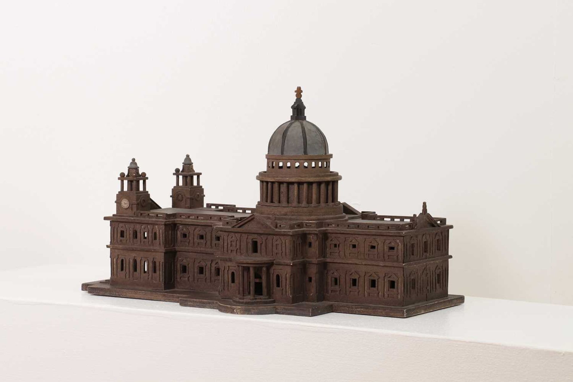 A painted wooden architectural model, - Image 3 of 8
