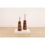 Two pine butter churns,