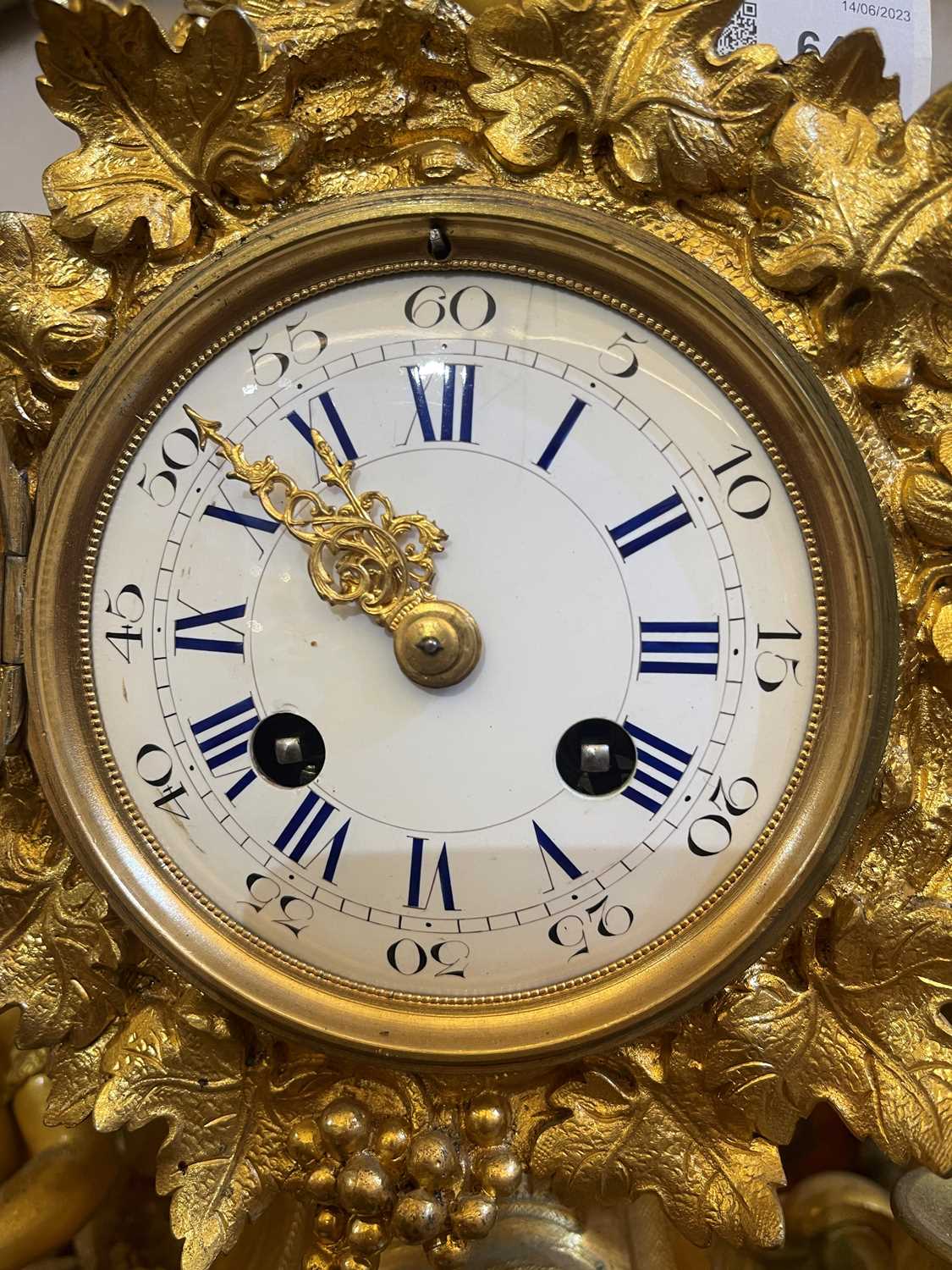 A gilt-bronze mantel clock, - Image 11 of 21