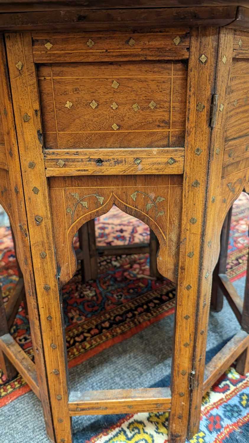 A teak and brass octagonal occasional table, - Image 11 of 22