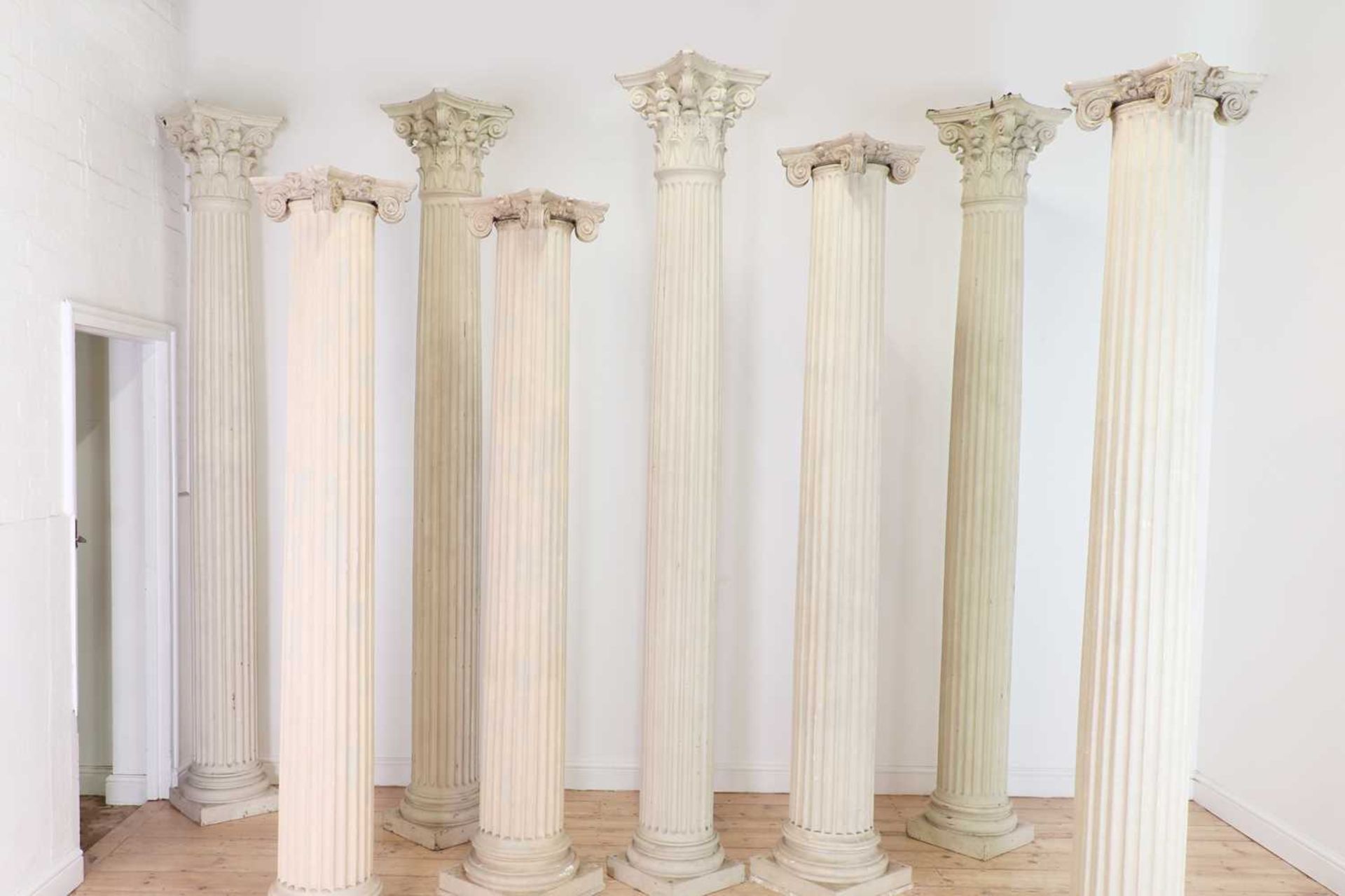 Eight fibreglass classical columns, - Image 2 of 5