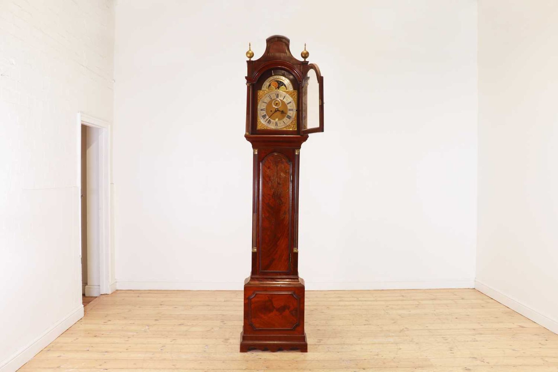 A George III mahogany longcase clock, - Image 2 of 26