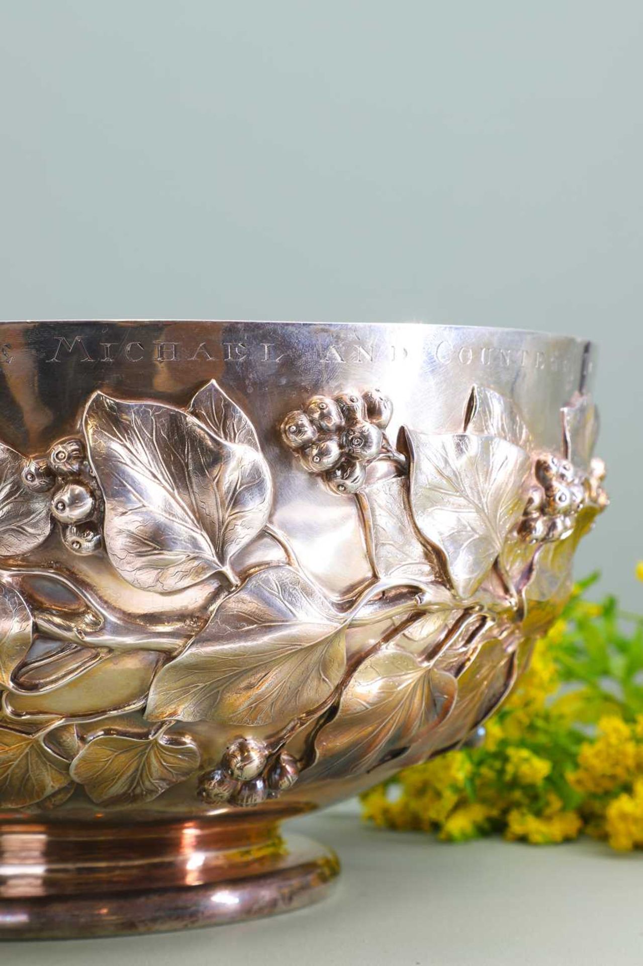 An early Victorian silver punchbowl, - Image 9 of 11