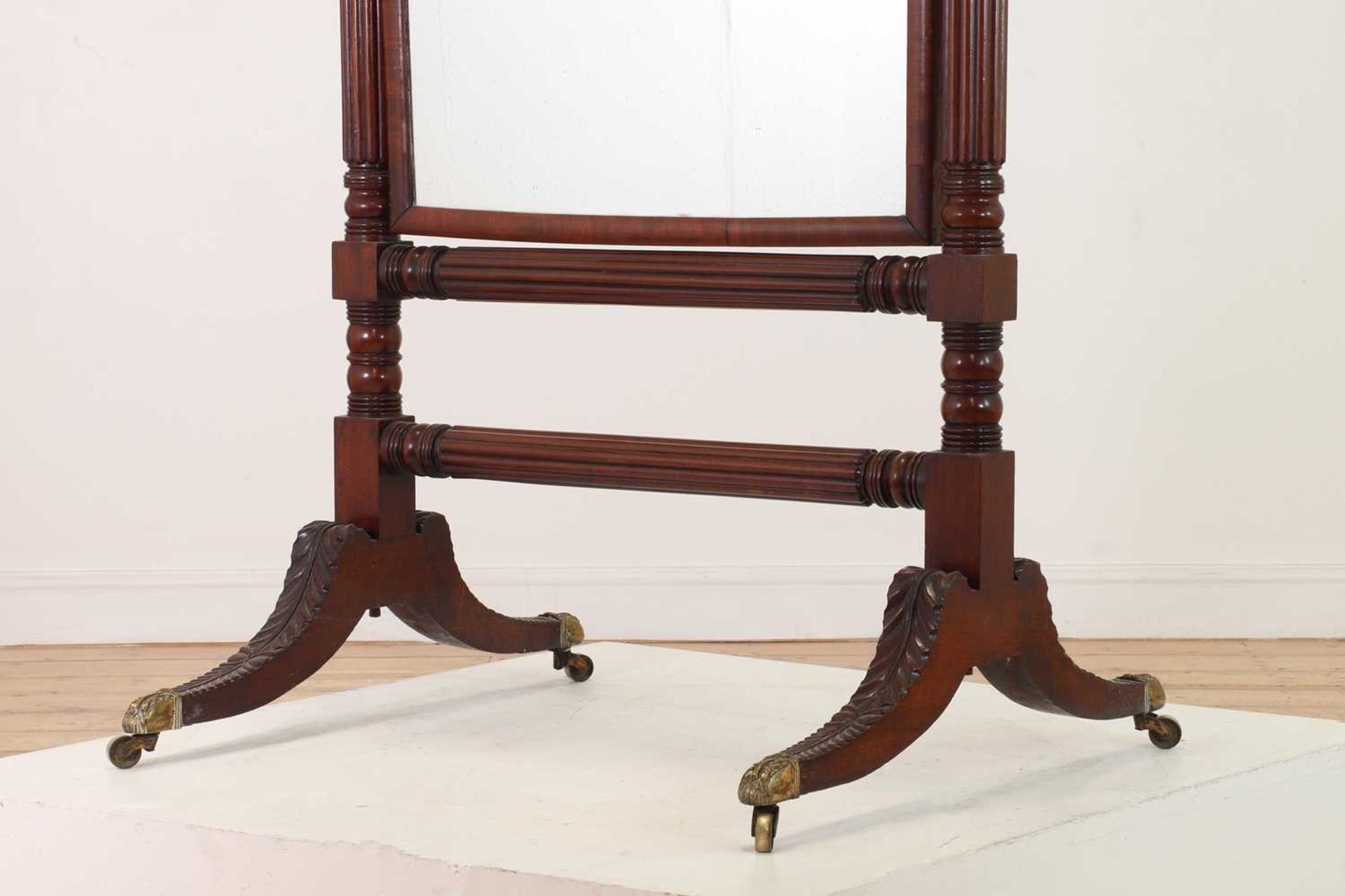 A large George IV mahogany cheval mirror in the manner of Gillows, - Image 4 of 17