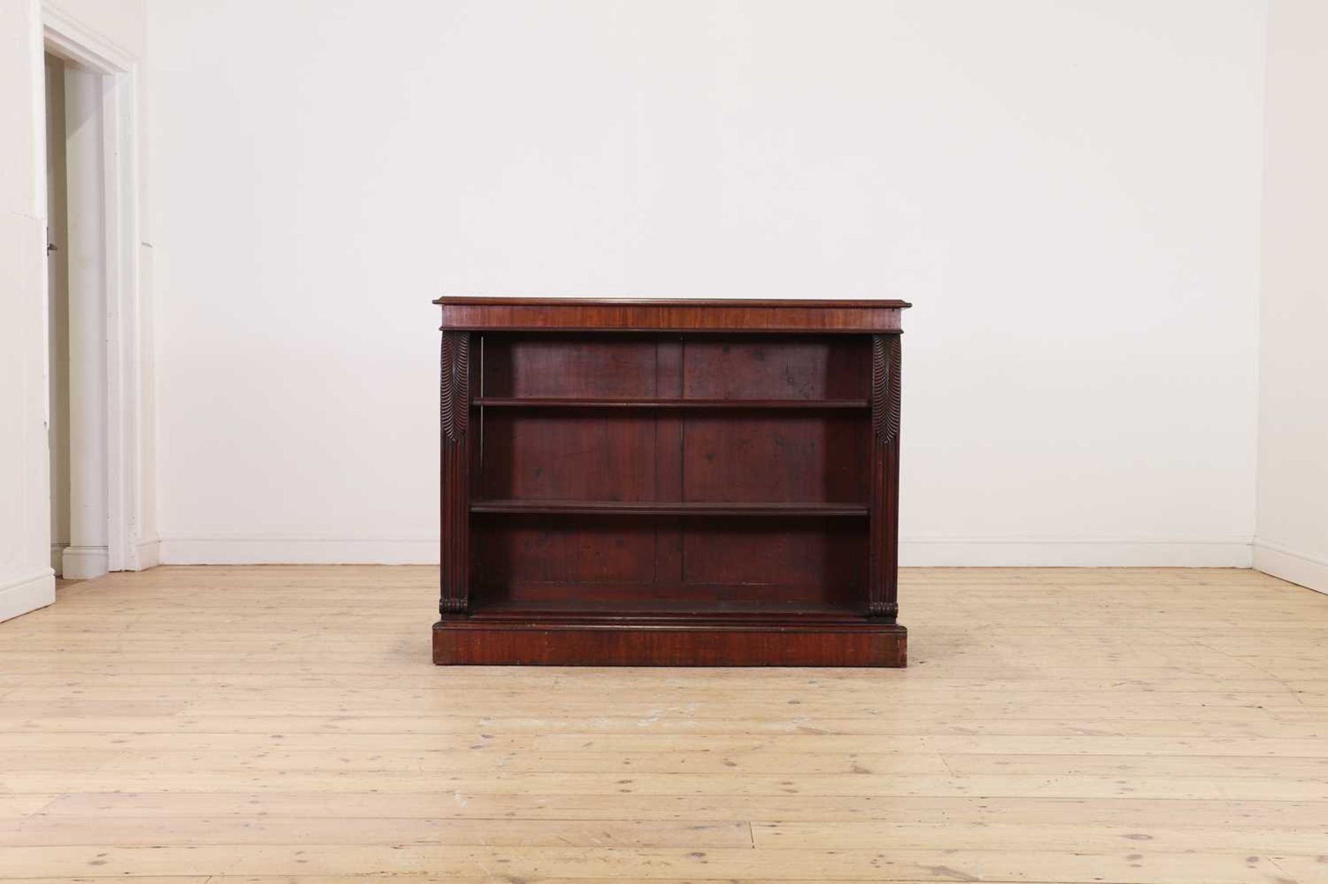 A George IV mahogany low open bookcase