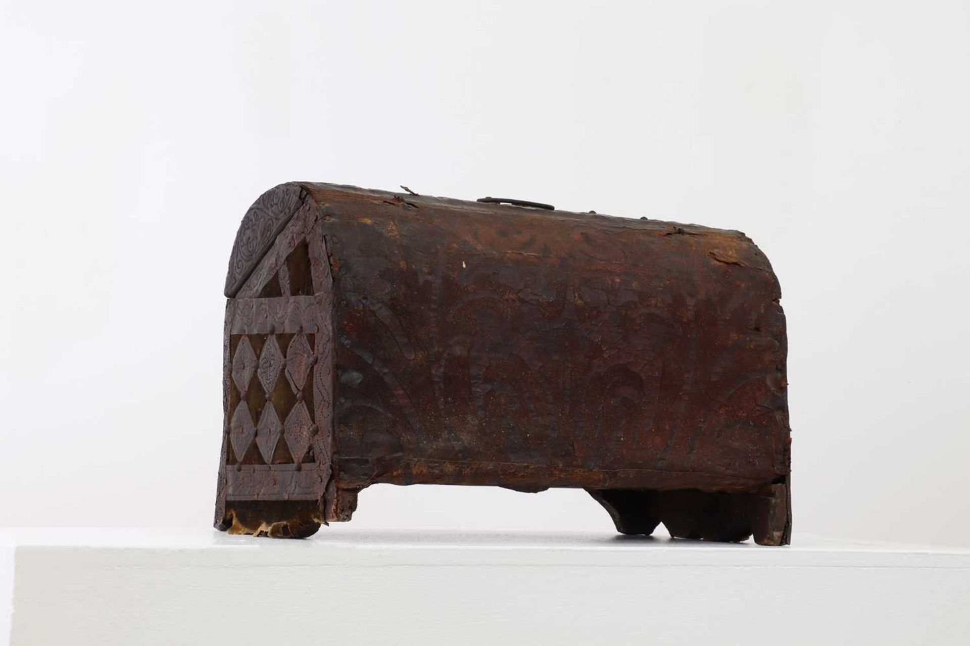 A studded metal-clad table casket, - Image 7 of 7