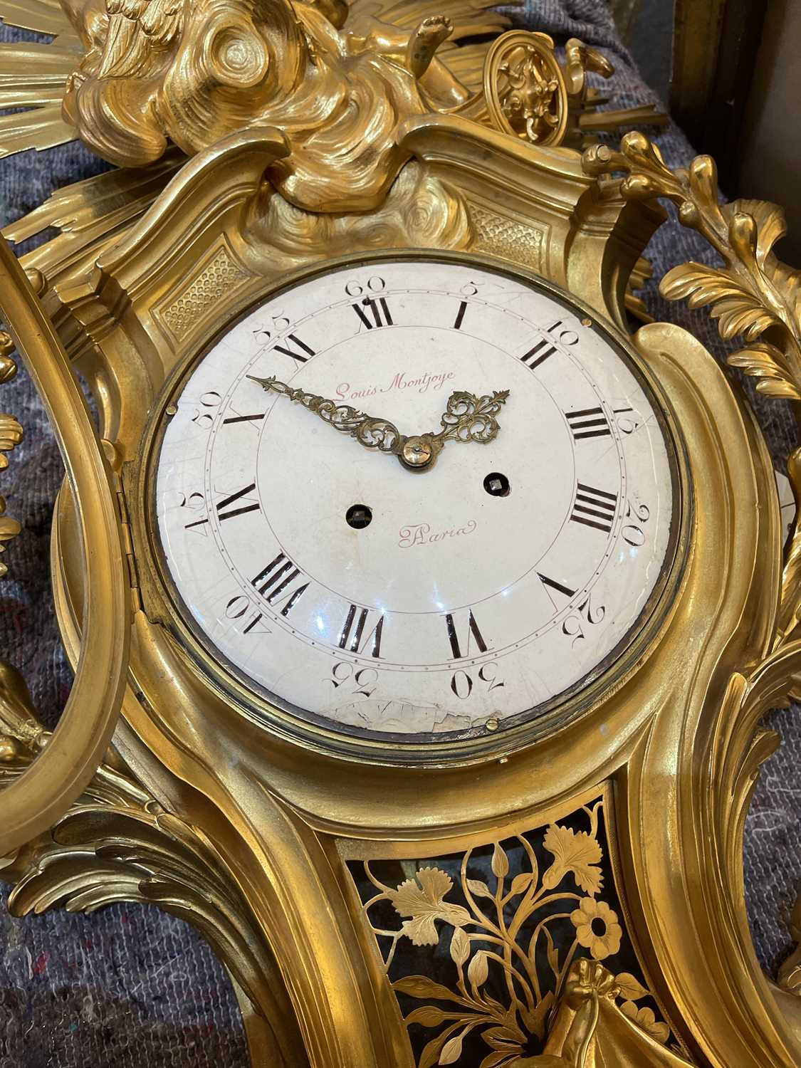 A large Louis XVI-style gilt-bronze cartel clock, - Image 19 of 66