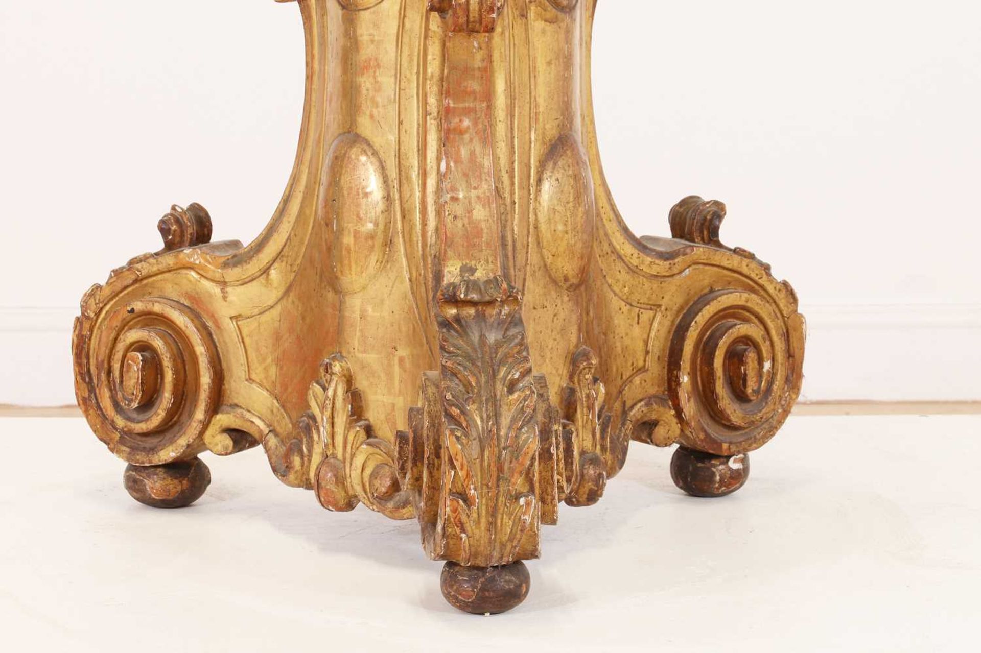 A baroque carved giltwood torchère, - Image 4 of 6