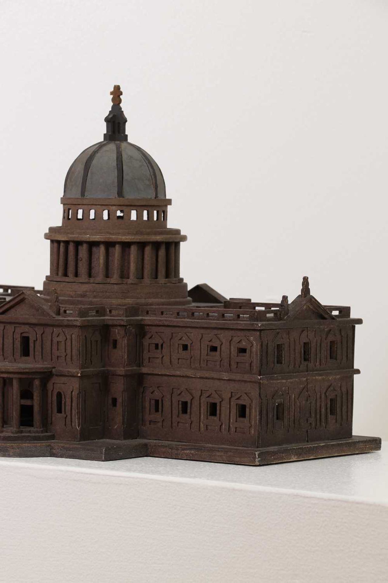 A painted wooden architectural model, - Image 8 of 8