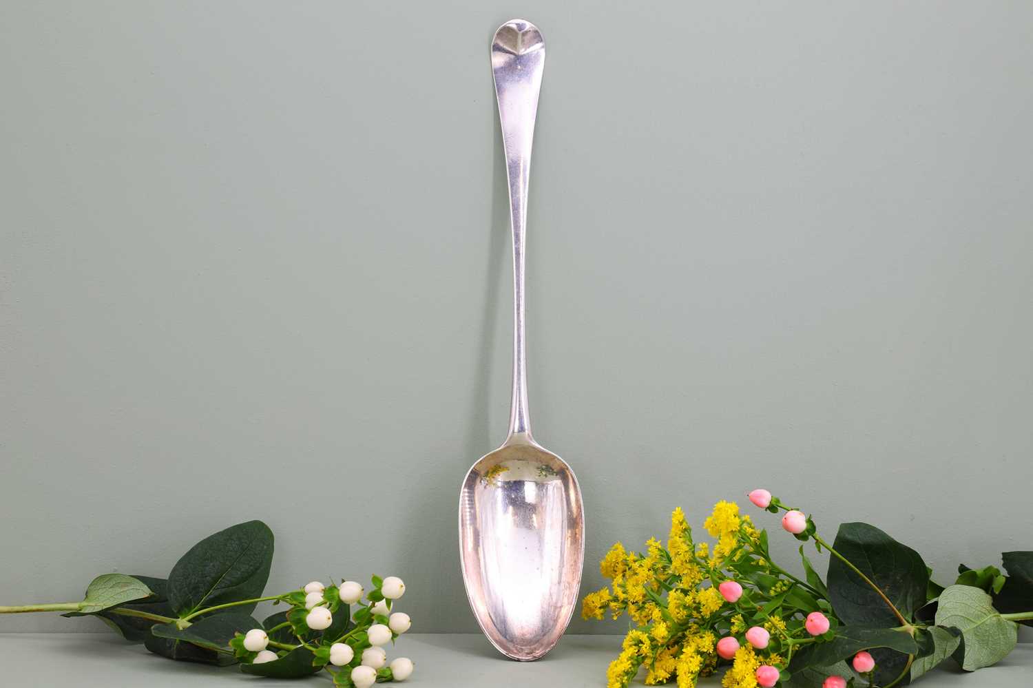 A George II silver basting spoon, - Image 3 of 8