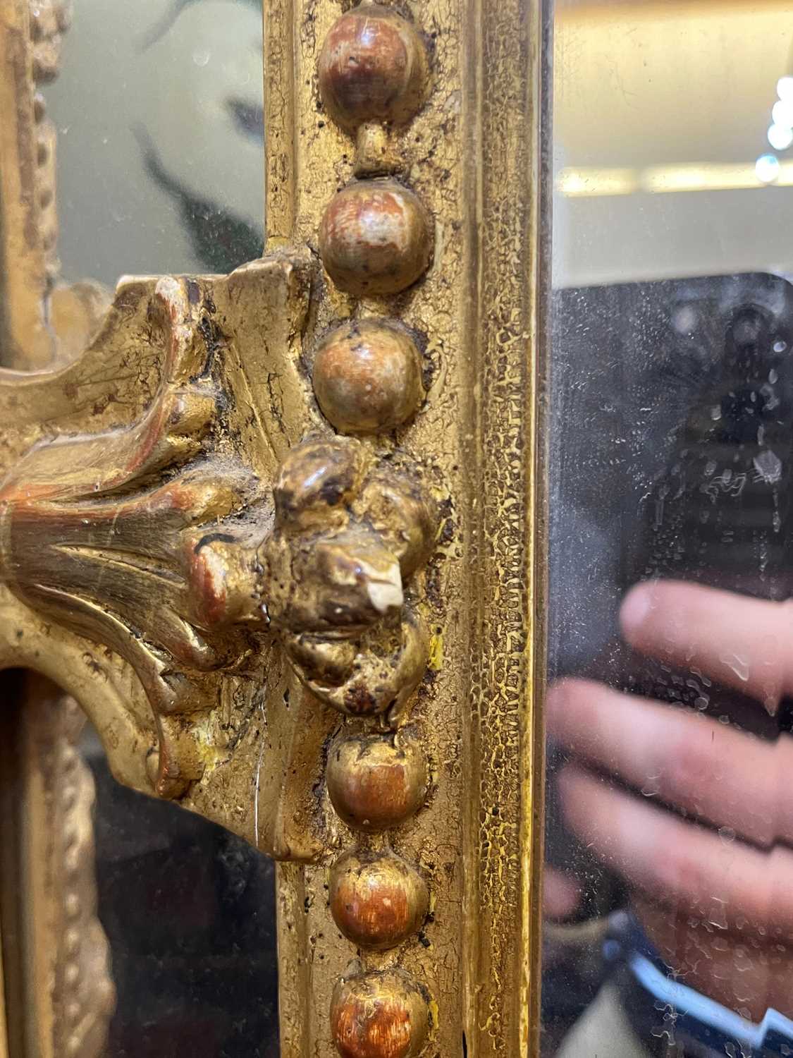 A Louis XVI-style giltwood and gesso overmantel mirror, - Image 11 of 24