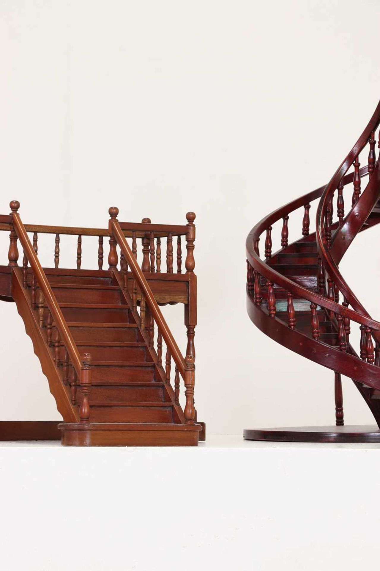 Two wooden architectural models of staircases, - Image 5 of 39