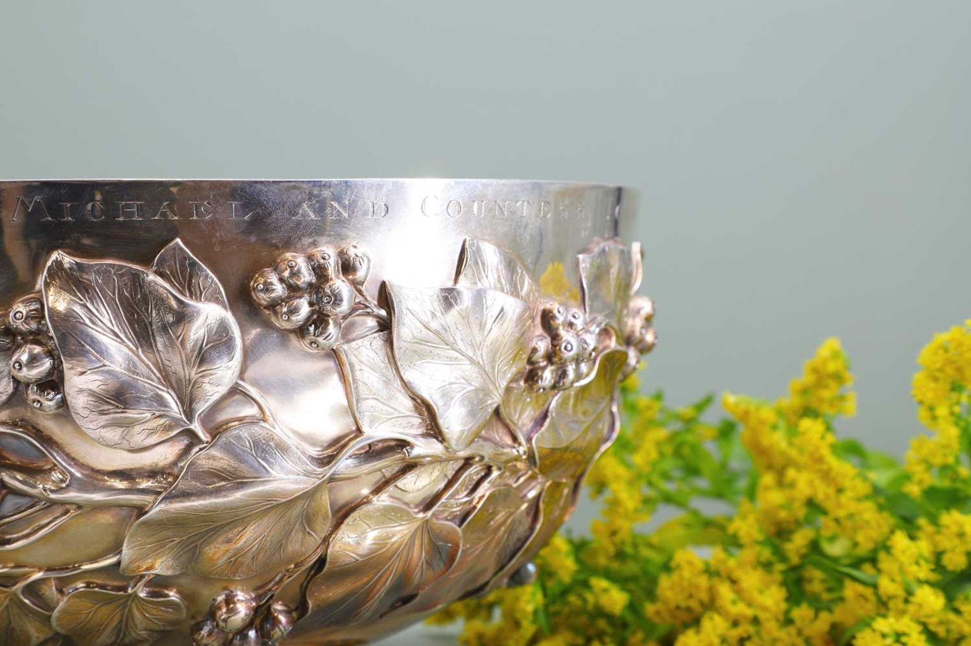 An early Victorian silver punchbowl, - Image 7 of 11