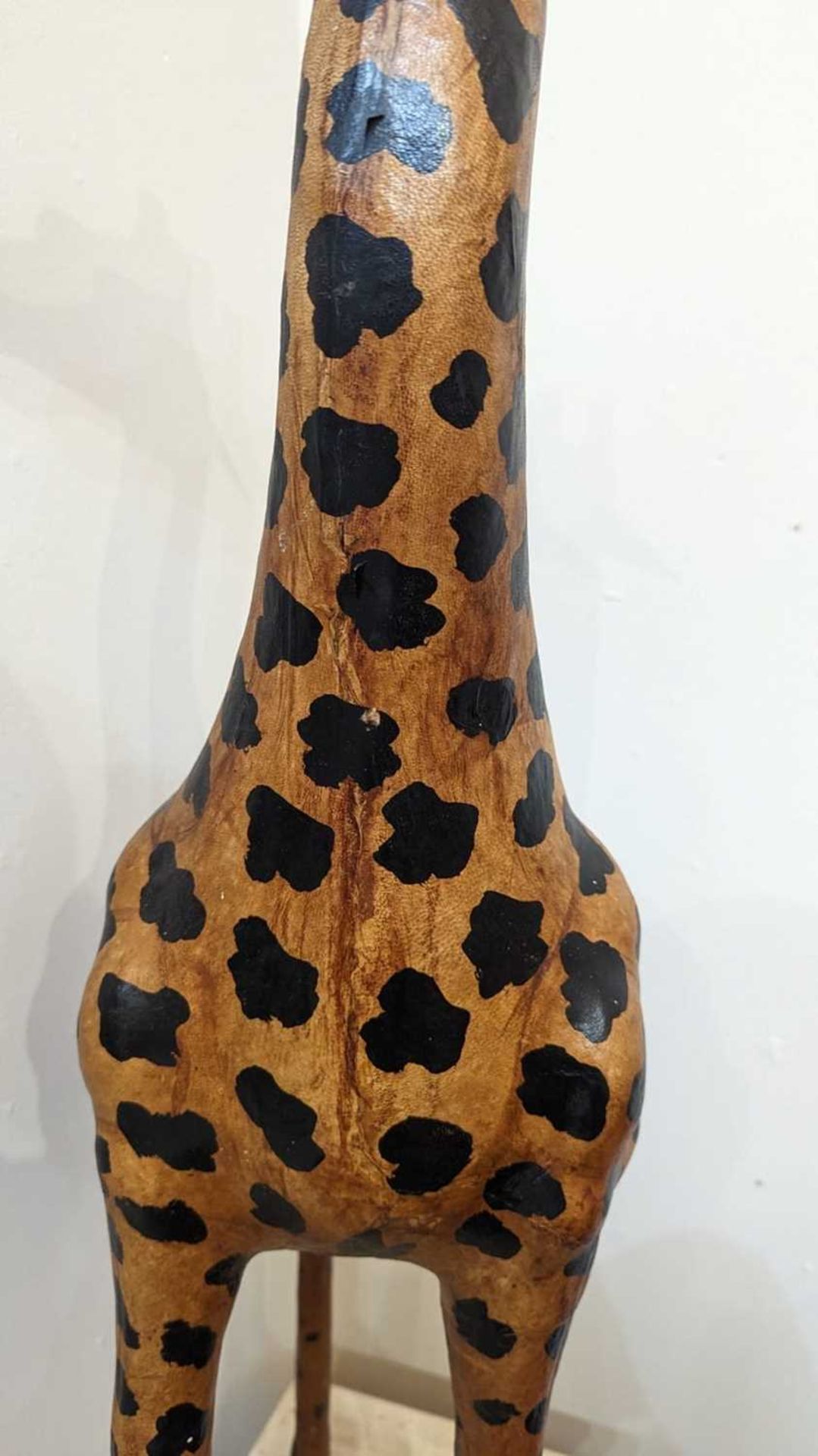 A pair of painted hide figures of giraffes, - Image 14 of 30