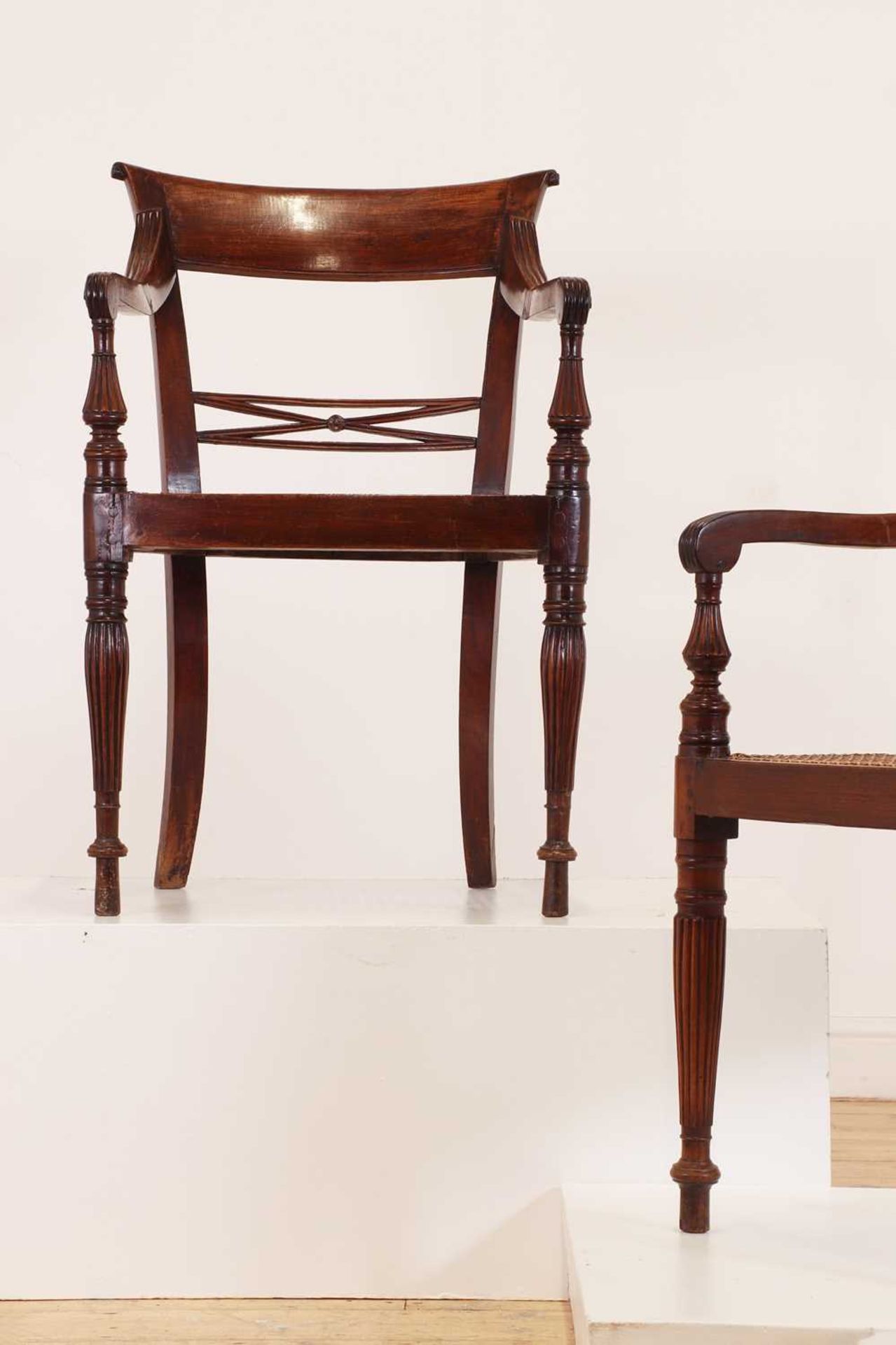 A set of eight hardwood dining chairs, - Image 7 of 48