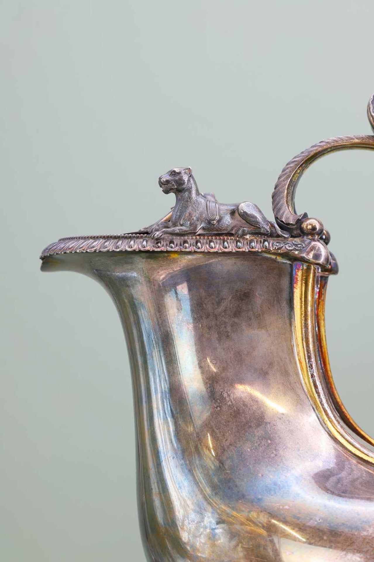 A Victorian silver and silver-gilt askos jug, - Image 4 of 13