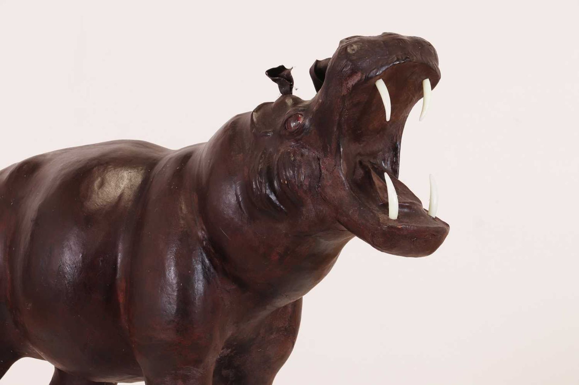 A leather hippopotamus, - Image 7 of 7