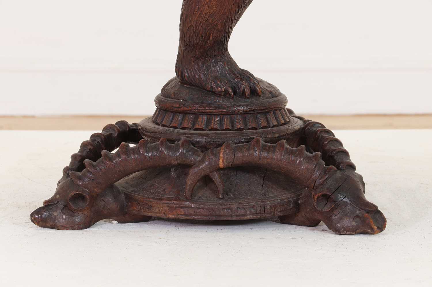 A Black Forest carved wood occasional table, - Image 5 of 10