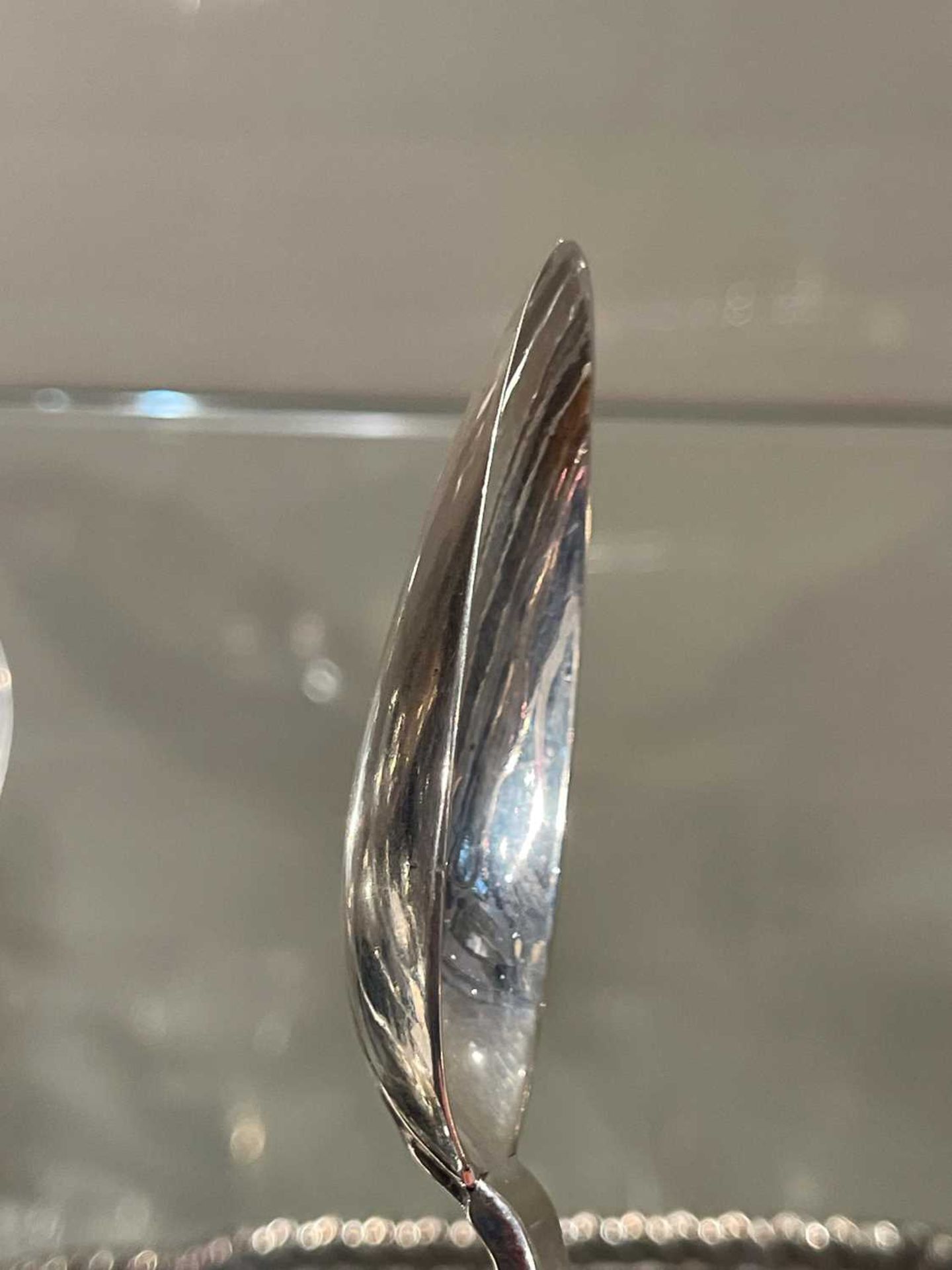 A William III East Anglian provincial silver trefid spoon, - Image 9 of 13