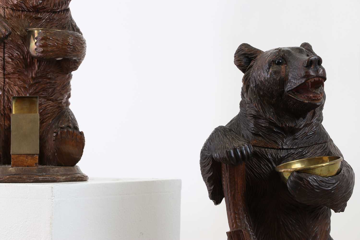 Two Black Forest carved wood bears, - Image 6 of 14