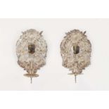 A pair of Victorian silver-plated wall sconces by Elkington & Co.,