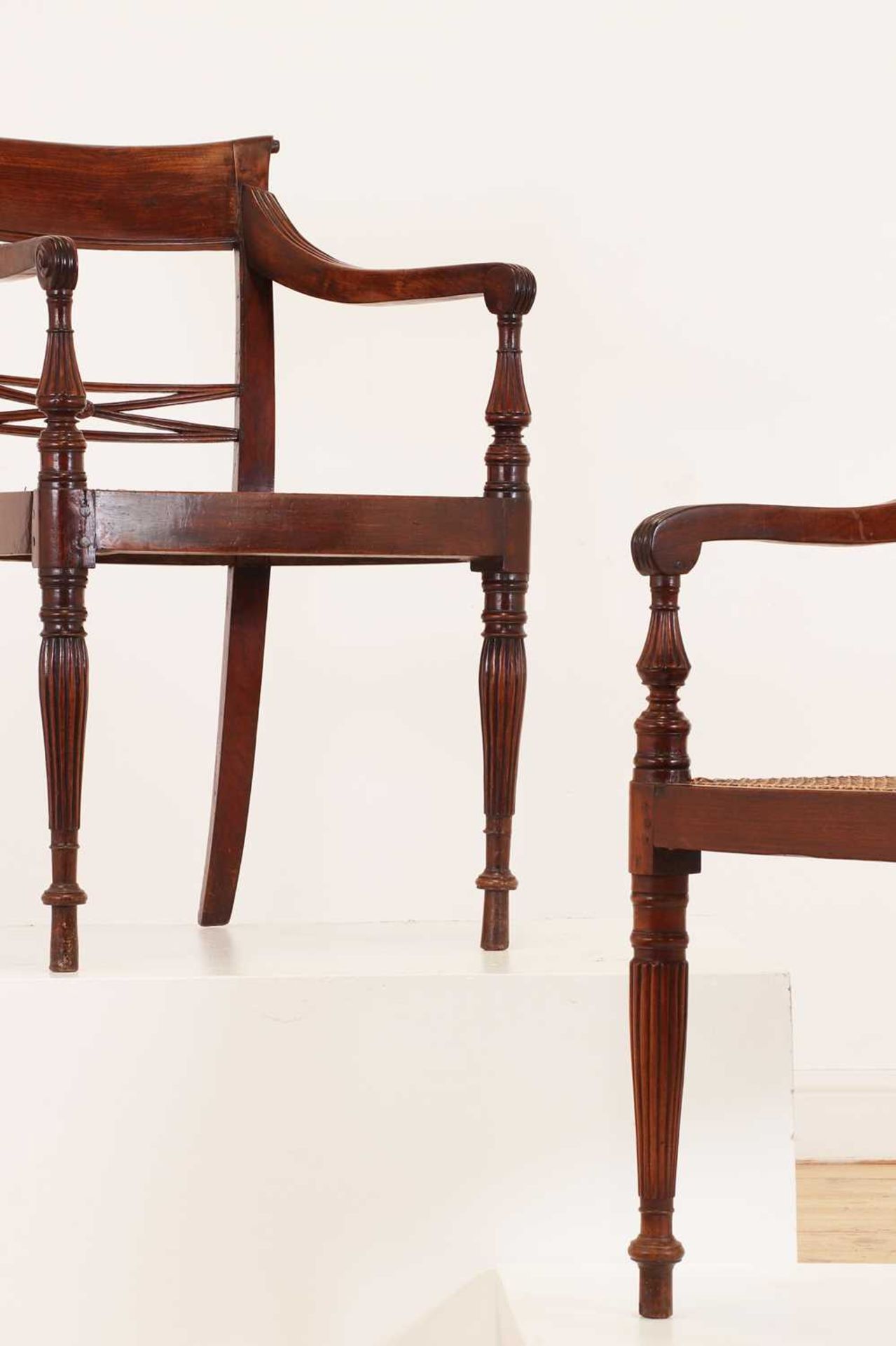 A set of eight hardwood dining chairs, - Image 3 of 48