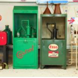 A Castrol oil cabinet,