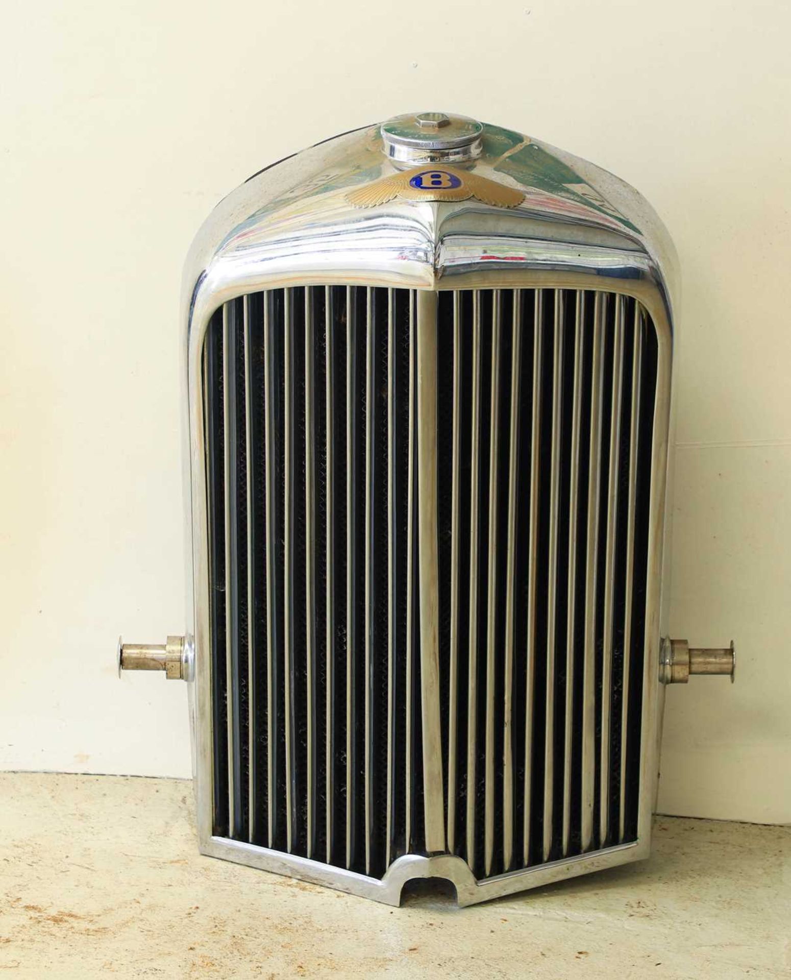 A Bentley radiator for a 4 litre vehicle,