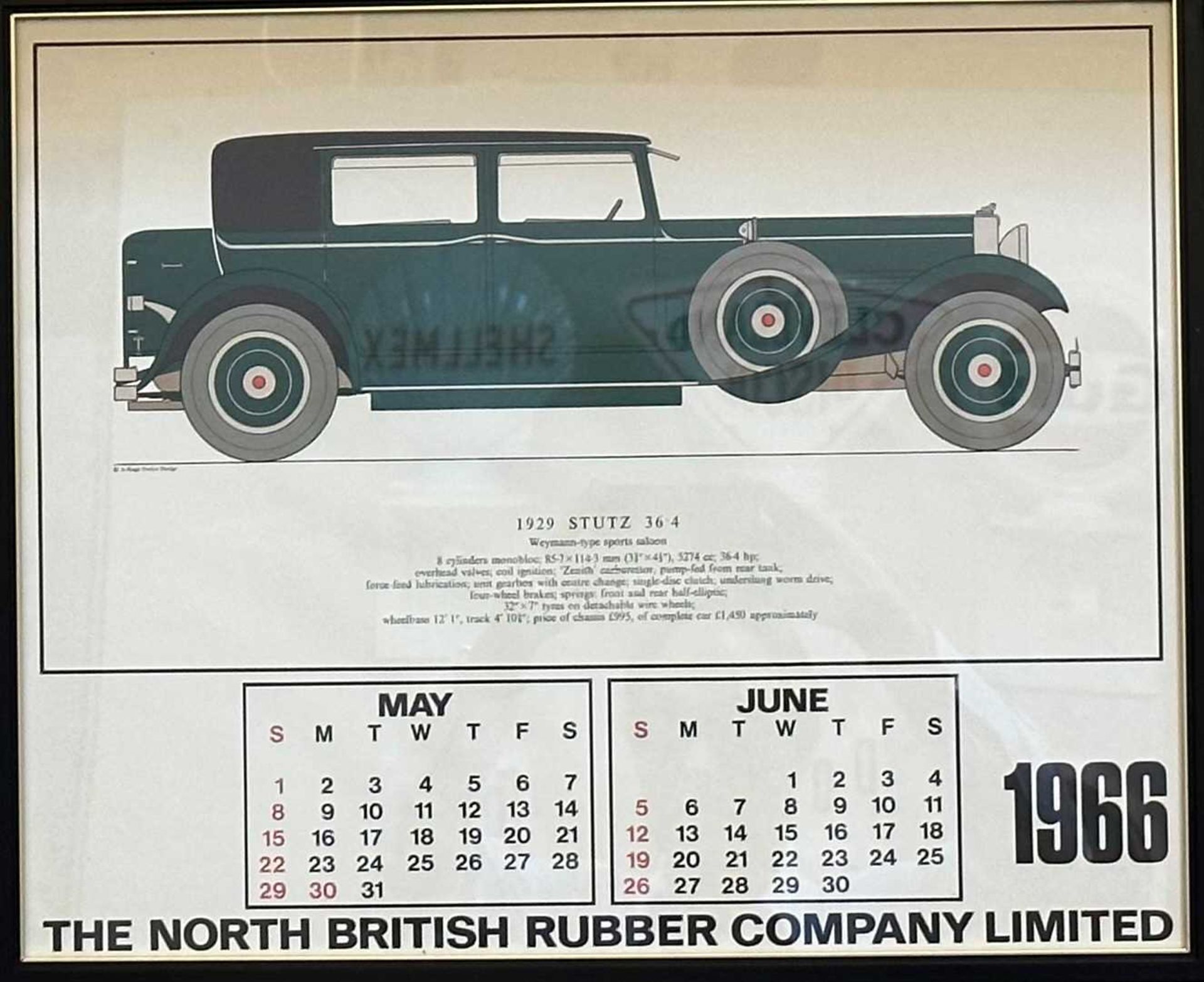 A set of 1966 Classic Car Calendar plates, - Image 2 of 6